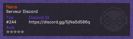 Nana - Serveur Discord