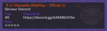🥇✨ Marseille RôlePlay - Officiel ✨🥇 - Serveur Discord