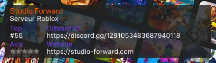 Studio Forward - Serveur Roblox