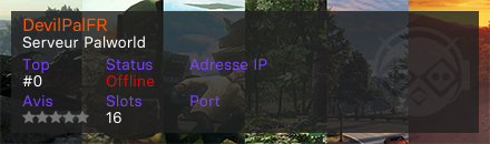 DevilPalFR - Serveur Palworld