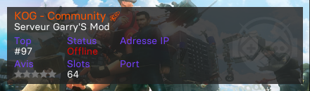 KOG - Community 🚀 - Serveur Garry's mod