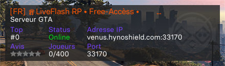 [FR] 🗽LiveFlash RP • Free-Accèss • 📡 Développement Inédit & Unique • Vetements • UNIQUE ✨