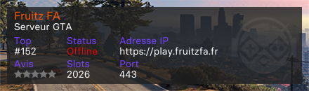 Fruitz FA - Serveur GTA