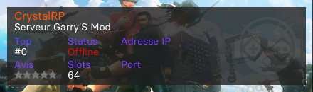 CrystalRP  - Serveur Garry's mod