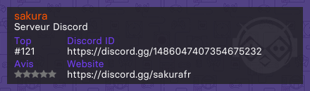 sakura - Serveur Discord