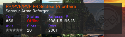 RP/PVE/PVP FR Sécteur Prioritaire - Serveur Arma Reforger