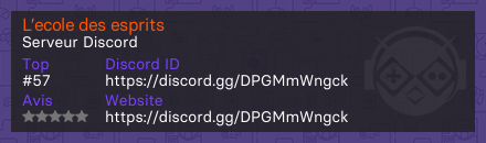 L’ecole des esprits de Sweety - Serveur Discord