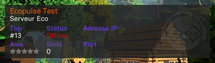 Ecopulse Test - Serveur Eco