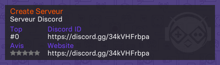 Create Serveur