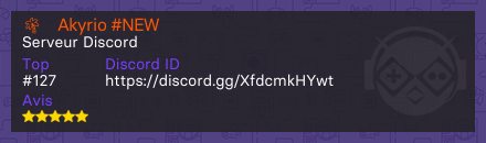 🌴・Akyrio #NEW - Serveur Discord