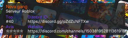 Nova gang - Serveur Roblox
