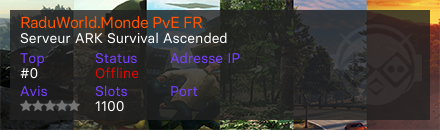 RaduWorld.Monde PvE FR