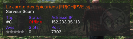 Le Jardin des Épicuriens |FR|CH|PVE 🏕️ - Serveur Scum