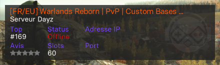 [FR/EU] Warlands Reborn | PvP | Custom Bases | Active Traders