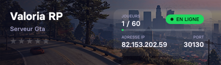 Valoria RP - Serveur GTA
