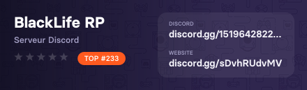 BlackLife RP - Serveur Discord