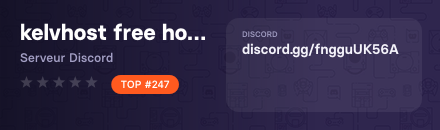 kelvhost free hosting - Serveur Discord