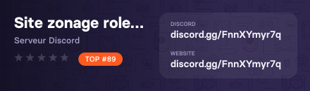 Site zonage roleplay FR - Serveur Discord