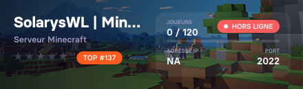 SolarysWL | Minecraft serveur #3 leader mondiale du WL