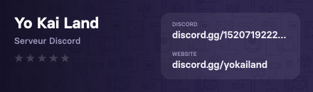 Yo Kai Land - Serveur Discord