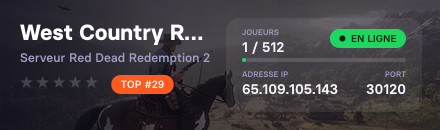 West Country RolePlay | FR | FA - Serveur Red Dead Redemption 2