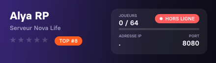 Alya RP - Serveur Nova Life
