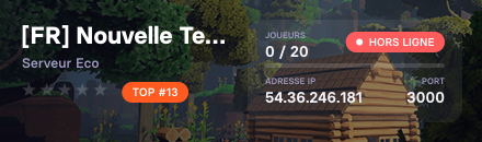 [FR] Nouvelle Terre - Serveur Eco