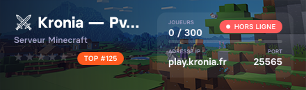 ⚔ Kronia — PvP/Faction Farm2Win | Armes et armures custom sans mod !