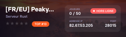 [FR/EU] Peaky Blinders | x10 | Kits | InstantCraft | RaidableBases