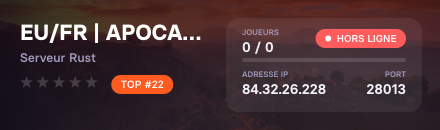 EU/FR | APOCALYPSE | X5 | PVP | SOLO/DUO/TRIO | WIPE WEEKLY