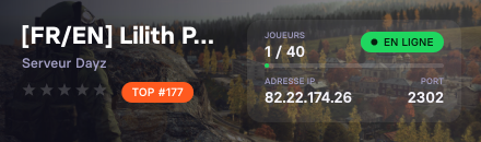 [FR/EN] Lilith PVE | Expansion | Traders | Helis | Garage | Discord