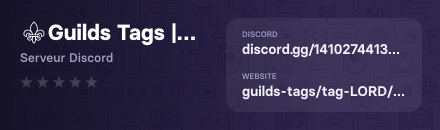 ⚜️Guilds Tags | Tag LORD