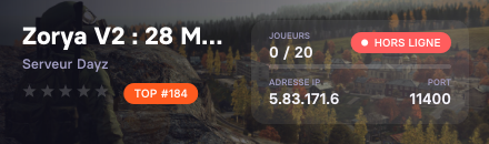 Zorya V2 : 28 Mois Plus Tard ( roleplay pc )