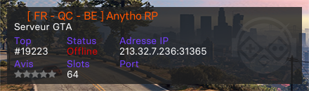 ◈ [ FR - QC - BE ] Anytho RP ◈ 