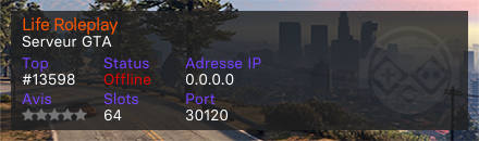 Life Roleplay - Serveur GTA