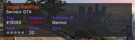 Vegas RolePlay - Serveur GTA