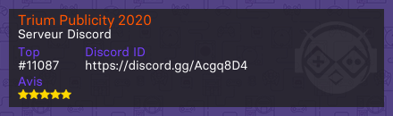 Trium Publicity 2020 - Serveur Discord