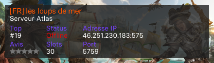 [FR] les loups de mer - Serveur Atlas