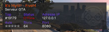 It's MyRP - FiveM - Serveur GTA