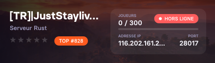 [TR]|JustStaylive| 2X |MAX 5| WIPE 23.01 22:00 | LOOT+ | NO BP |