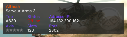 Altasia - Serveur Arma 3