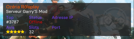 Ozéria Rôleplay - Serveur Garry's mod