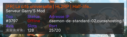 [FR] La cité universelle | HL2RP | Half-life 2 | SeriousRP - Serveur Garry's mod