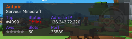 Antaria - Serveur Minecraft