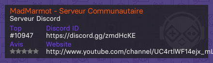 MadMarmot - Serveur Communautaire