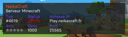 NeikaCraft - Serveur Minecraft