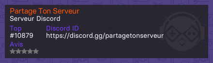 Partage Ton Serveur - Serveur Discord