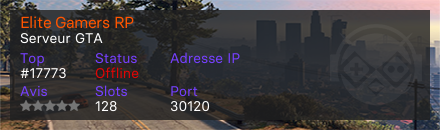 Elite Gamers RP - Serveur GTA
