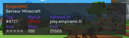EmpireMC - Serveur Minecraft
