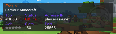 Erasia - Serveur Minecraft